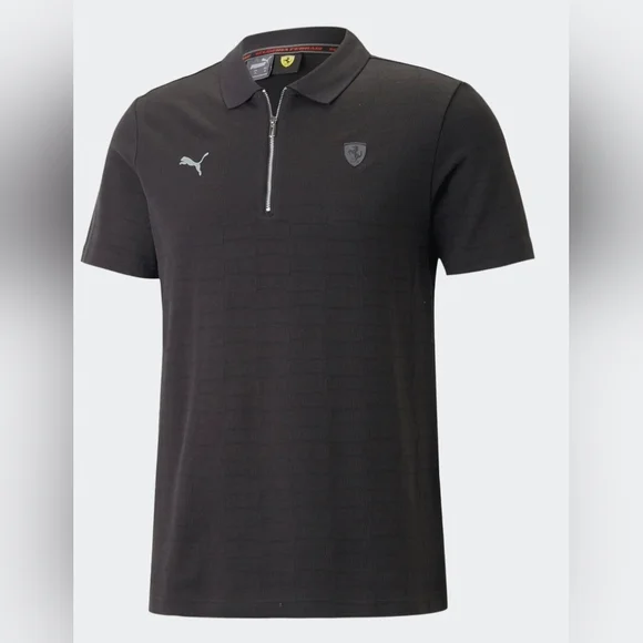 Size M - New Men's Puma F 1 Polo Ferrari - Black - Picture 1 of 13